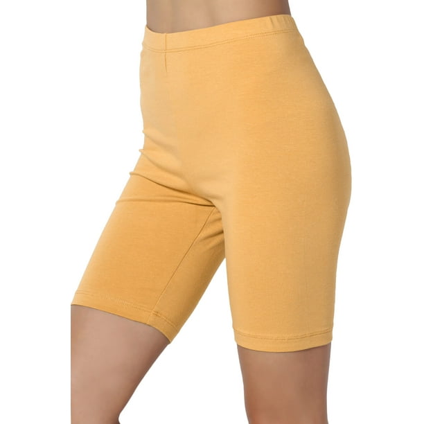 Women's PLUS Mid Thigh Stretch Cotton Span High Waist Active Basic Short  Leggings - Walmart.com