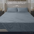 thumbnail image 7 of SHEEX - Active Comfort Cooling Sheets Set (King/California King) Blue Sky - Moisture Wicking - 1 Flat Cooling Sheet, 1 Fitted Cooling Sheet, 2 Cooling Pillow Covers - Wrinkle Free - Sleep Aid, 7 of 7