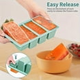 thumbnail image 3 of Large Silicone Ice Tray Mold with Cover, 4-Grid Strip Design for Freezing Soup, Broth, Sauce, Easy Release and Demold, 3 of 7
