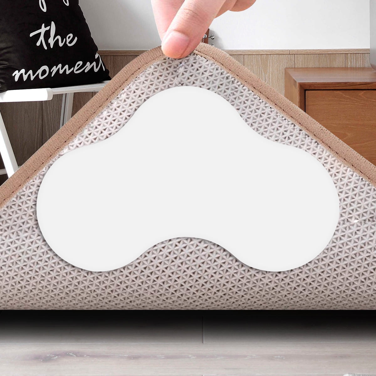 Littleduckling 12Pcs Rug Gripper Antislip Carpet Gripper Reusable and