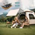 thumbnail image 5 of KFeng 4 Person Black Vinyl Camping Tent, Waterproof with Shade Awning and Porch for Campsites,Backyards and Indoor Applications, 5 of 9