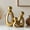 Gold, variant on Creative Family of 3 Figurines - 3 Pcs Modern Sculptures Home Decorations, TV Stand Decor Bookshelf Gifts for Shelves Entry Way Statues for Home Decor Living Room (#A, White)
