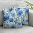 thumbnail image 3 of Nawypu  Watercolor Light Blue and Indigo Dandelion Wild Flowers Throw Pillow Covers Decorate Home Living Room Girls Room,Spring Summer Cottagecore Pillowcase, 3 of 5
