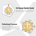 thumbnail image 2 of Charm America - Gold Baptism Medal Charm - 10 Karat Solid Gold, 2 of 4