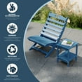 thumbnail image 3 of Hidpriva Portable All-Weather Resistant Xavier-Chair, Folding HDPE Plastic Adirondack Chairs for Outdoor Fire-Pit Patio Lawn Beach Poolside,Blue, 3 of 7
