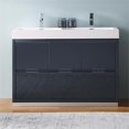 thumbnail image 2 of Fresca Valencia 48" Double Sinks Wood Bathroom Vanity in Dark Slate Gray, 2 of 3