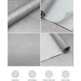 thumbnail image 6 of 23.62" x 118" Grey Wallpaper Embossed Self Adhesive Peel and Stick Removable Silk Wallpaper Texture for Home Decoration Cabinet Countertops Furniture, 6 of 7