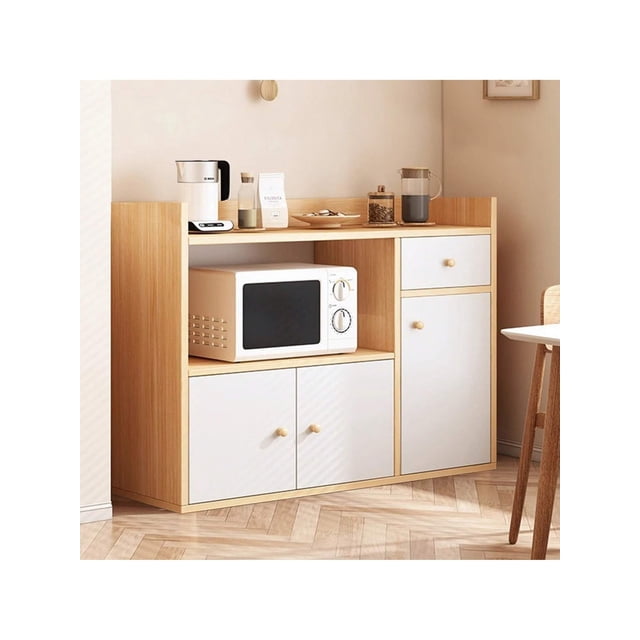 Armario de Almacenamiento para Cocina, Gabinete de Pie con Cajón y 3 Puertas, Buffet Aparador Moderno para Cocina, Comedor, Pasillo, 100×30×85cm