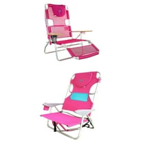 Ostrich 3-in-1 Reclining Chair & Ladies Comfort On-Your-Back Beach Chair