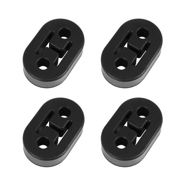 Exhaust Hangers Bushing 4pcs 2 Holes 12mm Dia Black EPDM Rubber Car