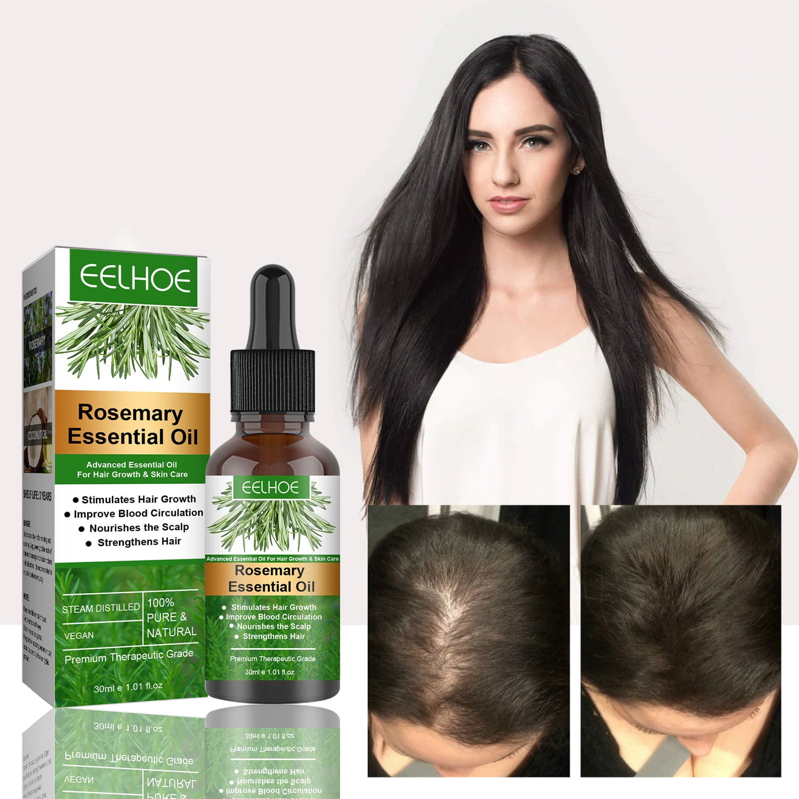 Hair Growth Essential Oil for Women and Men, 30ml Hair Care Essential Oil for Hair Growth, Rosemary Water Serum Hair Growth Serum for Thinning Hair and Hair Loss Promotes Thicker Hair Growth Essential Oil for Women and Men, 30ml Hair Care Essential Oil for Hair Growth, Rosemary Water Serum Hair Growth Serum for Thinning Hair and Hair Loss Promotes Thicker