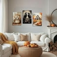 thumbnail image 3 of Hieng Fall Wall Art 3 Pieces Pumpkin and Crow Canvas Prints Farmhouse Truck Pictures Autumn Harvest Paintings for Thanksgiving Home Decor Unframed, 3 of 6