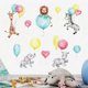 thumbnail image 4 of Pegatinas de pared con globos de animales de dibujos animados para niños, coloridas y adorables, con acuarela, extraíbles, para decorar habitaciones de bebés, niños y niñas., 4 of 5