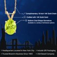thumbnail image 2 of Gem Stone King 14K Yellow Gold Yellow Lemon Quartz Pendant Necklace for Women | 1.10 Cttw | Gemstone Birthstone | Oval 8X6MM | With 18 inch Chain, 2 of 6