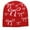 Red, variant on Winter Beanies Bow Print Fleece-Lined Beanie with Earflaps,Warm Windproof Beanie Hat for Men & Women