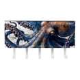 thumbnail image 2 of PhooArto Key Holder for Wall Decorative with 5 Key Hooks, Retro Map Blue Octopus Holders Wall Mount Organizer with Mail Key Rack, Self Adhesive, 2 of 7