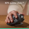 thumbnail image 3 of Logitech MX Ergo S Advanced Wireless Trackball Mouse, USB-C Rechargeable Wireless Ergonomic Mouse with Bluetooth and Encrypted Dongle, 6 Programmable, 3 of 8