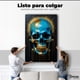 thumbnail image 2 of Cuadro Decorativo Canvas Cráneo Azul Dorado 60x90 Canvas Revolution, 2 of 4