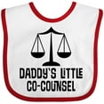 thumbnail image 3 of Inktastic Daddy Little Co Counsel Lawyer Boys or Girls Baby Bib, 3 of 4