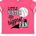 thumbnail image 4 of Inktastic Little Sister and Biggest Baseball Fan Girls Toddler T-Shirt, 4 of 5