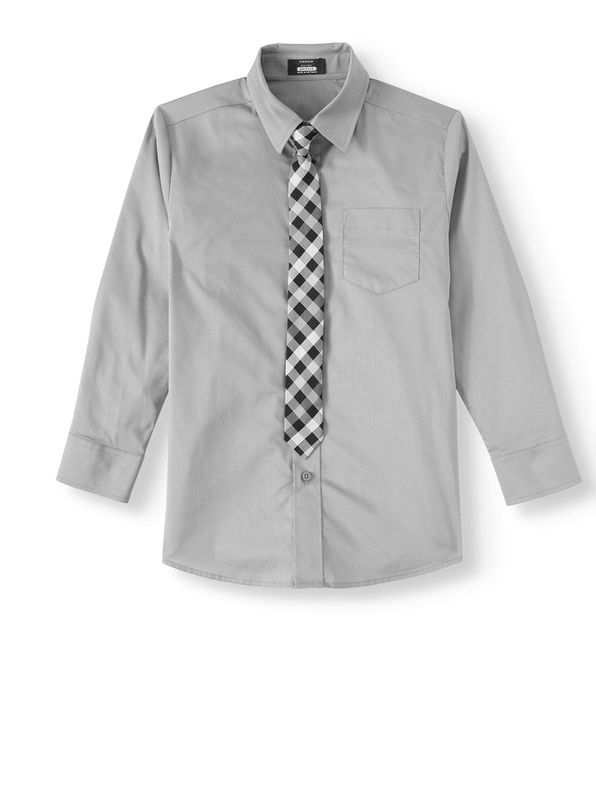 Boys White Uniform or Dress Shirts w/ Ties Size 4-18 