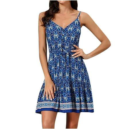 

Pink Dress Valentines Dress for Women Women s Deep V-Neck Tshirts Dresses Summer Short Sleeve Floral Print Dress Savings Clearance Deals Maternity Dress for Photoshoot Girls Dresses Blue L