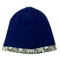 thumbnail image 3 of United States Navy USA Military Uncuffed Reversible Knit Beanie Hat, 3 of 3
