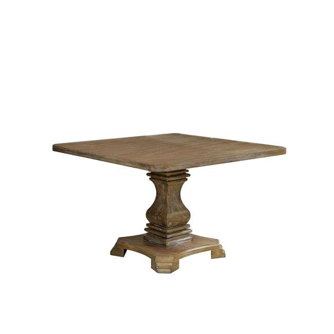 Benzara BM208962 Traditional Style Wooden Square Top Dining Table with