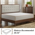 thumbnail image 6 of Merluxy King Bed Frame, Wood Platform Bed with Upholstered Headboard, Walnut, 6 of 9