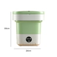 thumbnail image 4 of Lavadora Portátil Pequeña Lavadoras plegables Mini pequeña lavadora portátil con cesta de drenaje (verde) Likrtyny Libre de BPA, 4 of 9