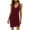 Wine, variant on Bigersell Women Dresses Women's Fashion Casual Comfortable V-Neck Solid Color Sleeveless Slim Fit Dress Tall Sun Dress Style 28612, Female Full-Length Dresses Blue M