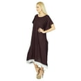 thumbnail image 2 of Bimba Women Long Kaftan Maxi Gown Loose Fit Poncho Dress Rayon Caftan Plus Size, 2 of 5