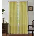 thumbnail image 1 of Sapphire Home 2 Panels Window Sheer Curtains 54" x 95" Inches 108" Total Width, Voile Panels for Bedroom Living Room, Rod Pocket, Decorative Curtains, Solid Sheer 95" Yellow, 1 of 1