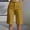 Yellow, variant on High Waist Pleated Suit-Style Bermuda Shorts, Crisp Structured Shorts for Office & Business Wear Yellow M