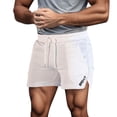 thumbnail image 2 of Gym Shorts Men Summer Casual Elastic Mid Waist Straight Leg Athletic Workout Running Jogging Shorts with Pockets, 2 of 6
