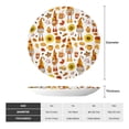 thumbnail image 2 of Cauagu Autumn Harvest Gnomes Print Bone China Decorative Plate, Wall Mount Plate Holiday Decor Decorative Ceramic Plates with Stand Elegant Household Plates Decorative-6in, 2 of 6