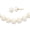 White, variant on Fine Jewelry 14K Yellow Gold 7-8 mm White FWC Pearl Necklace & Button Earring Set for Women 18"