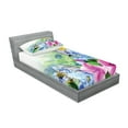 thumbnail image 2 of Ambesonne Floral Fitted Sheet & Pillow Sham Set, Spring Blossom, Twin, Multicolor, 2 of 2