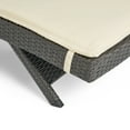 thumbnail image 3 of Anthony Outdoor Wicker Adjustable Chaise Lounge with Cushion, Grey, Beige, 3 of 9