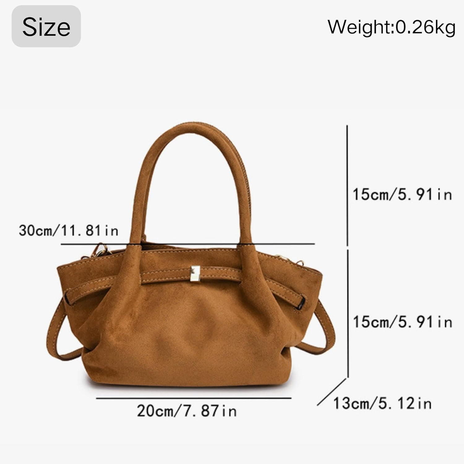Kwuty Faux Suede Tote Bag for Women, Hobo Handbag Women Vintage Shoulder Bag Purse for Work Office Travel（Green）