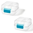 thumbnail image 1 of LocknLock - Set of 2 EasyLunch Lunch Box Containers, 1.2 Liter Capacity, Blue, 1 of 4