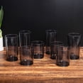 thumbnail image 4 of Vaso de agua KX-WARE acrílico, 400 ml, gris ahumado, juego de 6, 4 of 5