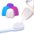 thumbnail image 1 of RO Cubiertas de pasta de dientes de silicona con cierre automático, tapas de pasta de dientes sin ensuciar, dispensadores de pasta de dientes de silicona reutilizables para niños adultos (4 colores), 1 of 5