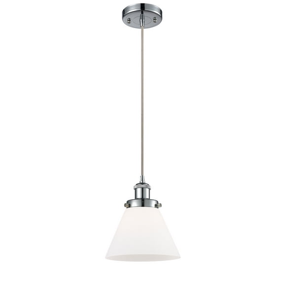 Innovations 916-1P-PC-G41-LED Large Cone 1 Light Mini Pendant part of the Ballston Collection, Polished Chrome