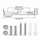 thumbnail image 2 of [4 Pcs] Ceiling Light Fixture Bracket 110mm Pendant Light Chandelier Accessories, 2 of 3