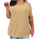 thumbnail image 3 of Jeans de tiro bajo,Camiseta de gran tamaño, top informal de color liso para mujer, manga corta de poliéster, ideal para uso diario y en casa, sopatenor, 3 of 9