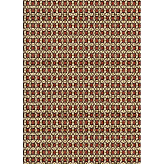 Ahgly Company Machine Washable Indoor Rectangle Transitional Vermilion Red Area Rugs, 2' x 4'