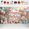 thumbnail image 4 of Floral Design Birthday Banner Decorative Flowers Celebration Banner for Birthday Party Indoor Decoration Event Celebration, 4 of 7