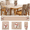 Chair Covers, variant on 11 Pcs Christmas Table Runner 71Inch, Table Mats  Chair Covers Wine Bottle Cover Set, Linen Material, Printed with Christmas Tree Snowman, Christmas Indoor Outdoor Dining Table Decoration
