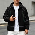 thumbnail image 6 of Bxsruta Mens Windbreaker Lightweight Hooded Full Zip Athletic Jacket Casual Outdoor Coat, 6 of 6
